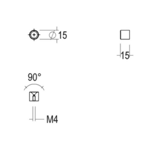 Bouton de meuble 194 COMO par Quincalux A0172