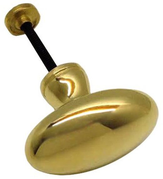 Pomo fijo oval liso latón A0114LP00