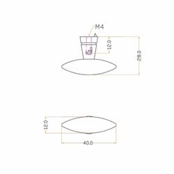 Bouton ovale SPHERE J-0901-AB Jolie A3901BR04