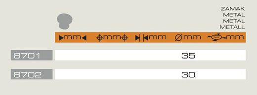 Bouton rond 8701-8702 Estampille A8701