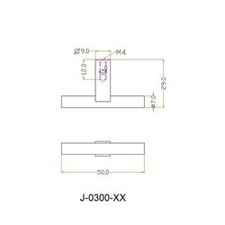 Bouton tubulaire JOLIE CORE - Bronze antique