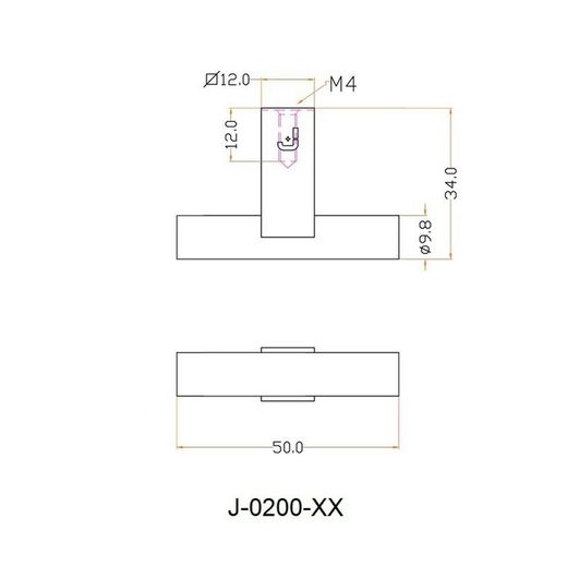 Bouton tubulaire Core JOLIE, argent vieilli