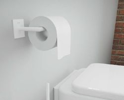 Porte-papier toilette blanc en forme de bâtonnet, sans couvercle, en forme de L, 2766558 Cosmic WC2850BL00