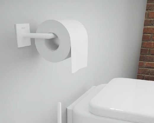 Porte-papier toilette blanc en forme de bâtonnet, sans couvercle, en forme de L, 2766558 Cosmic WC2850BL00