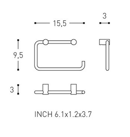 Porte-serviettes Logic 2260254 Cosmic WC2153CR00