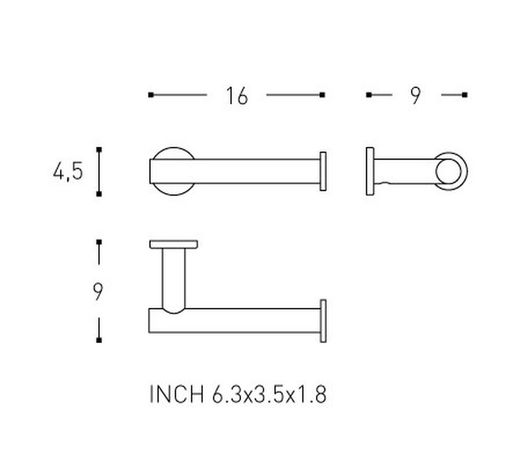 Porte-rouleau d'architecte 2050158 Cosmic WC2050CR00