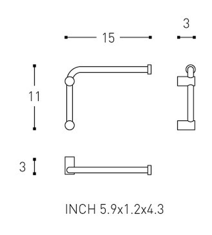 Jabonera de pared Quadro IN.44.179 — Ferreteriabolibar