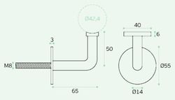 Support de main courante IN.18.133 JNF KE1813IM00