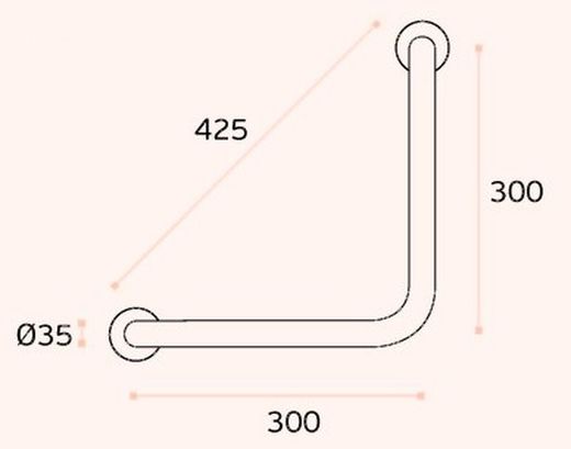 Poignée pour barre de soutien pour personne handicapée IN.12.010 JNF MA6975IM30