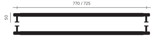 BARRE DE PLACARD Buster + Poignée à double poinçon MA2611