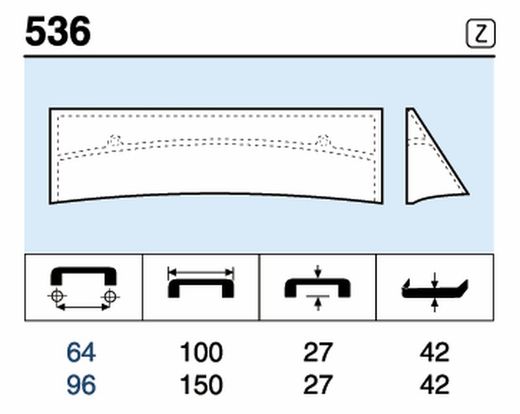 Poignée de coquillage 536 Réunion industrielle A1536
