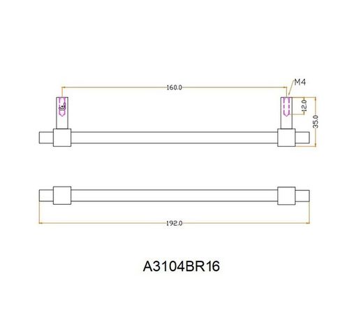 Poignée de tiroir Jolie CROSS en bronze antique