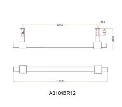 Poignée de tiroir Jolie CROSS en bronze antique