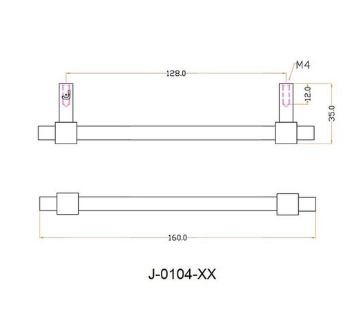 Poignée noire Jolie CROSS