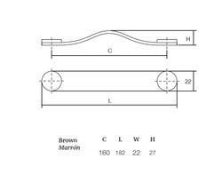 Poignée 0404 FLEXA de Viefe A4041PI18