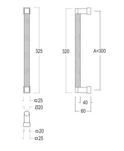 Poignée moletée Montreaux Quincalux MA0155LA