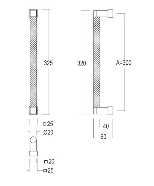 Poignée moletée Montreaux Quincalux MA0155LA