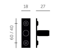 Poignée LINEAR Buster + Punch avec plaque A2501