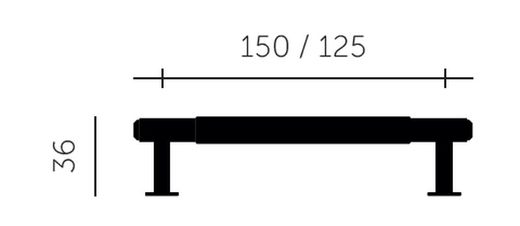 Poignée LINEAR Buster + Punch sans plaque A2510