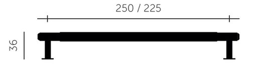 Poignée LINEAR Buster + Punch sans plaque A2510