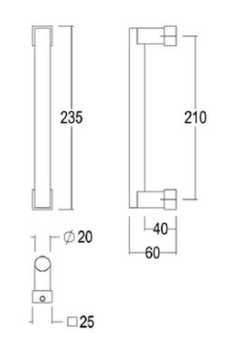 Poignée lisse 157 Quincalux MA0157