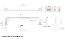 Poignée en cuir Lounge 240330160 Furnipart A2403