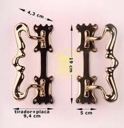 Poignée moderniste avec plaque 497 MS MA0497LP00