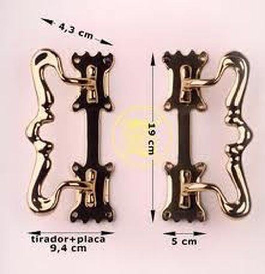 Poignée moderniste avec plaque 497 MS MA0497LP00