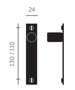 Poignée de meuble Buster + Punch avec plaque A2661