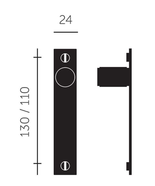 Poignée de meuble Buster + Punch avec plaque A2661