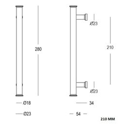 Poignée de porte 198 Athena Quincalux MA6196