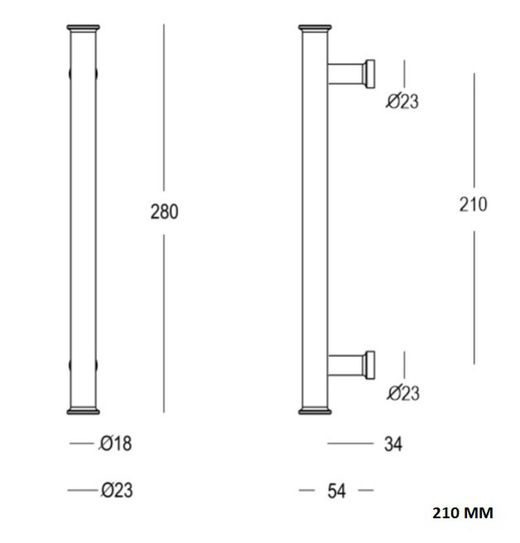 Poignée de porte 198 Athena Quincalux MA6196