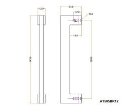 Poignée plate JOLIE EVOKE en bronze antique