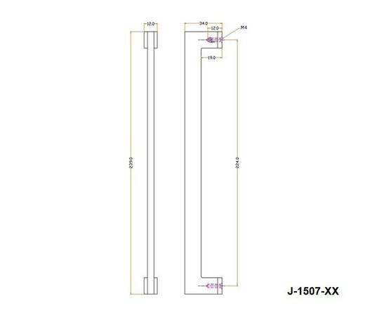 Poignée plate JOLIE EVOKE en argent antique