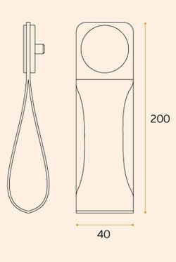Poignée de traction plate longue en cuir SR.00.001 JNF A6100