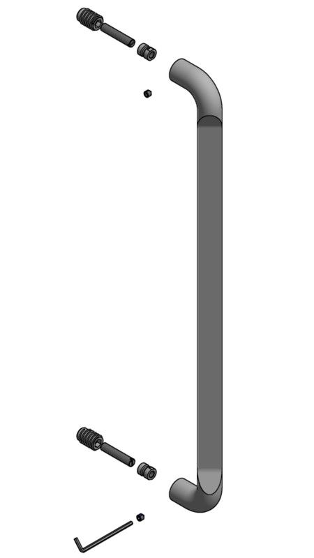 Poignée de porte Formani MA2820 GL500 NP RIVIO