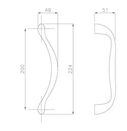 Poignée Sun 20 320MS Reguitti MA0320CM00