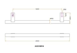 Poignée tubulaire Jolie CORE en bronze antique