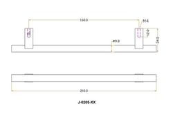 Poignée tubulaire CORE en argent antique Jolie