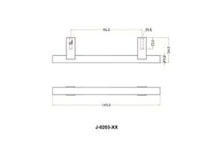 Poignée tubulaire CORE en argent antique Jolie