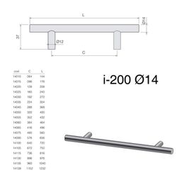 Poignée tubulaire I200 Didheya A1200