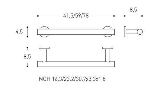 Porte-serviettes Architecte 2050164 2050165 Cosmic WC2055