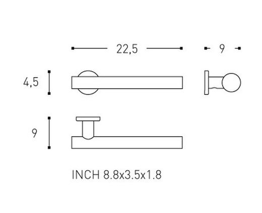 Porte-serviettes Architecte 2050167 Cosmic WC2058CR00