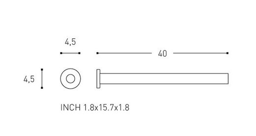 Porte-serviettes Architecte 2050169 Cosmic WC2059CR00