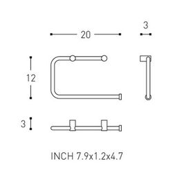 Anneau porte-serviettes Logic 2260272 Cosmic WC2160CR00