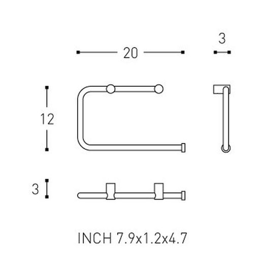 Anneau porte-serviettes Logic 2260272 Cosmic WC2160CR00