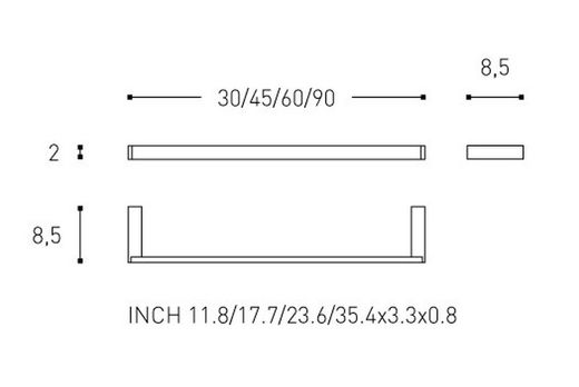 Porte-serviettes Bath Life 2290163 2290164 Cosmic WC2256