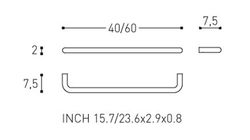 Porte-serviettes noir et blanc 2383664 Cosmic WC2485NM40