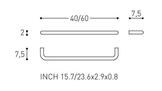 Porte-serviettes noir et blanc 2383664 Cosmic WC2485NM40