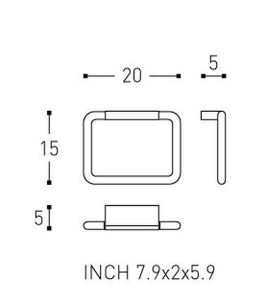 Porte-serviettes noir et blanc 2513671 Cosmic WC2489NM00